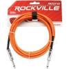 imageRockville RCGT10O 10 Ft 14quot TS to 14quot TS Instrument Guitar Cable 100 Copper NickelPlated Straight Connectors 90 OFC Shielding Orange for Guitars and Keyboards