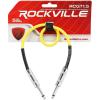 imageRockville RCGT15Y 15ft 14 TS to 14 TS Instrument Cable Yellow Durable PVC Jacket Low Noise High Signal Clarity for Guitarists and Musicians