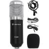 imageRockville RCM01 Pro Studio Condenser Microphone 200 Ohm Cardioid Pattern Metal Shock Mount 30Hz20kHz Frequency XLR and 35mm Cables for Vocals and Podcasting