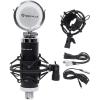 imageRockville RCM03 Pro Studio Condenser Microphone Cardioid Pattern 30Hz20kHz Frequency Response Metal Shock Mount Includes XLR ampamp 35mm Cables for Podcasting and Studio Recording