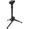 imageRockville RDTS Adjustable Height Studio Desktop Tripod Microphone Stand Metal Build Foldable Design Mic Clip Adapter Included for Podcasting and Streaming