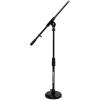imageRockville RKDS Kick DrumGuitar Amp Mic Stand with Steel Round Base Fixed Boom Arm Rubber Pad HeavyDuty Compact and Portable for Stage and Studio
