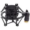 imageRockville ROCKSHOCK Silver Metal Studio Microphone Shock Mount with Foam Insert Fits 43mm48mm Mics Standard 58quot Thread with 38quot Adapter for Studio Recording and Podcasting MicsBlack