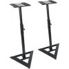 imageRockville RVSM1 Pair of NearField Studio Monitor Stands Adjustable Height 3345in HeavyDuty Steel EVA Foam Padding Vibration Reduction for Home Studio Musicians and Audio EngineersRSM3