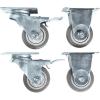 imageRockville WH4 3quot 350lb Capacity Steel Caster Wheels LockingSwivel ZincPlated VibrationResistant EasyInstall for PA DJ Speakers and Subwoofers