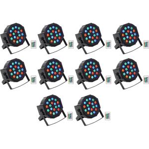 image10 Rockville Battery PAR 50 Rechargeable LED DMX DJ Club Wash UpLightsRemote