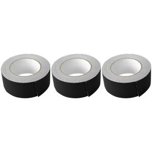 imageRockville 3 Rolls Pro AudioStage Wire Rock Gaff Black Gaffers Tape 2quot x100 Ft