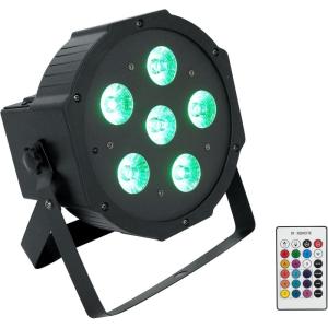 imageRockville BATTERY PAR 61 White 36W Rechargeable RGBWAUV DMX Wash Light 15Hour Battery Sound Activated IR Remote Replaceable Battery 25 degree Beam Angle for DJs and Event LightingBlack