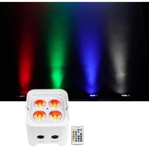 imageRockville Best PAR 50 24W Rechargeable Par Can Wash Light Wireless DMX 6in1 RGBWAUV LEDs 4400mAh Battery for DJs and Event LightingWhite