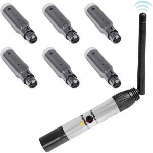 imageRockville DMXWTR Rechargeable Wireless DJ DMX Lighting Transmitter6 Receivers