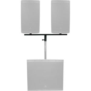 imageRockville DP Mount Dual 81012quot PA Speaker Cabinet Adapter Sturdy Steel 80 lbs Capacity SpaceSaving for DJs and Live Sound Professionals