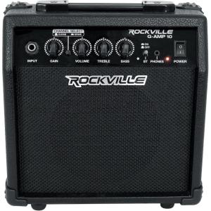 imageRockville GAMP 30 Watt Guitar Combo Amplifier Bluetooth Mic Input Footswitch Delay Effect for Home Practice and Small Gigs10 Watt