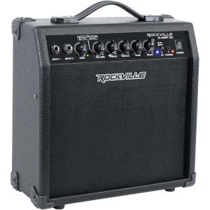 imageRockville GAMP 30 Watt Guitar Combo Amplifier Bluetooth Mic Input Footswitch Delay Effect for Home Practice and Small Gigs20 Watt