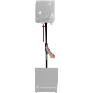 imageRockville GASPOLEA Air Assist 35mm Pole Mount Auto Lift Steel Construction 33555quot Adjustable Height for Subwoofers with Standard Pole Socket