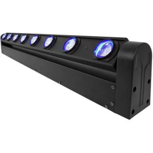 imageRockville MOTIONSTRIP 80W Motorized Moving Head RGBW Color Strip Light Bar WashBeam Modes DMX Control 270 Degree Rotation 5 Degree Beam Angle for DJs and Stage EventsLight Bar