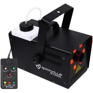 imageRockville R1200L FogSmoke Machine w LED LightsStrobe 7 Channel DMX2 Remotes Black