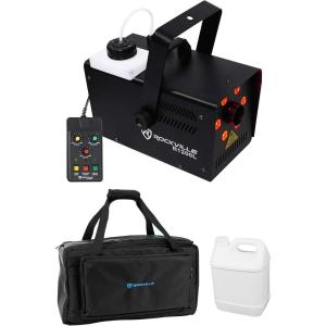 imageRockville R1200L FogSmoke Machine w LED LightsStrobe2 RemotesWaterproof Bag