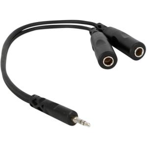 imageRockville RC135TRS 35mm Male to Dual 14quot TRS Female Headphone Splitter Cable OxygenFree Copper Flexible PVC Jacket for Studio Musicians and DJs