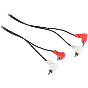 imageRockville RCDR3RR 3ft Dual RCA to Dual RCA Cable 100 Copper Right Angle Connectors HighFidelity Audio Durable Build for Home Audio and DJ Setups