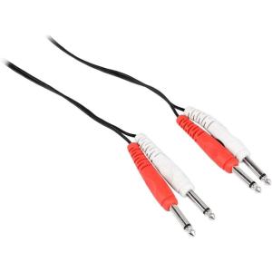 imageRockville RCDSS10B Dual Mono 14quot TS to Same Cable 10ft NickelPlated 100 Copper 90 OFC Spiral Shielding Durable ampamp Flexible for Musicians and DJs