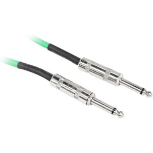 imageRockville RCGT10G 10ft 14 TS to 14 TS Instrument Cable Green OxygenFree Copper 90 OFC Shield Durable PVC Jacket for Guitar Bass and Keyboards
