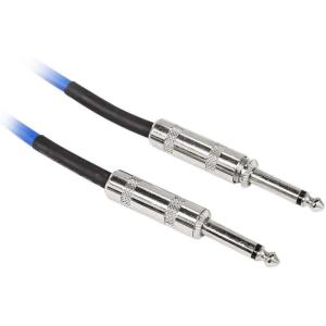 imageRockville RCGT15BL 15ft 14 TS to 14 TS Instrument Cable 100 OFC 90 Shielding NickelPlated Connectors Blue for Guitarists and Studio Use