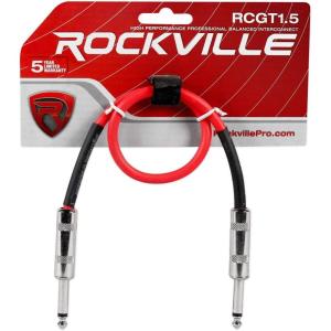 imageRockville RCGT15R 15 14 TS to 14 TS Instrument CableRed 100 Copper