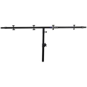 imageRockville RCS52 Universal Adjustable Lighting Cross Bar Stand 575 ft 66 lbs Capacity Steel Construction Easy Setup Compact Design for DJs and Stage Lighting