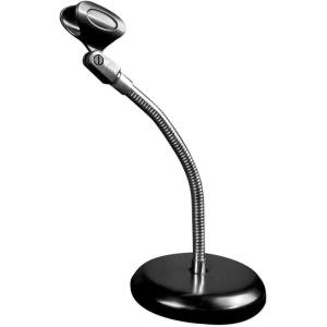 imageRockville RDMS6 118quot Gooseneck Studio Desktop Mic Stand Weighted Base Flexible Positioning Broad Mic Compatibility Black for Podcasting and Recording