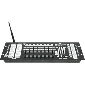 imageRockville ROCKFORCE W2 192Channel Wireless 24GHz DMX Lighting Controller BuiltIn Transmitter Music Triggering Programmable Scenes for DJs and Stage Lighting
