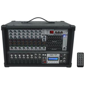 imageRockville RPM109 V2 12 Channel Powered Mixer 4800W Peak600W RMS x2 4 BluetoothUSBSD Playback ampamp Recording 24 Digital Effects 3Band EQ Per Channel 7Band Stereo EQ for Live Sound ampamp Studio12 Channel V2 Upgraded FXUSB Interface