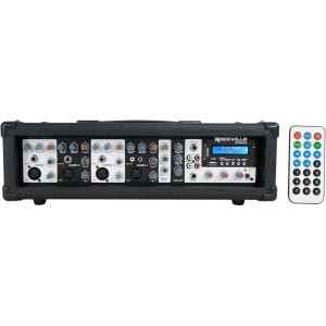 imageRockville RPM48S 2000W Powered 4 Channel MixerStereo Amplifier Bluetooth 3Band EQ USBSD Inputs for DJs and Live Events