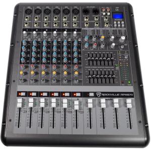 imageRockville RPM870 6000w Powered Mixer 8 Channel 8 XDR2 Mic Pres USB 24Bit Effects Bluetooth for Live Bands and DJs