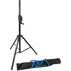 imageRockville RVCS2 HeavyDuty Tripod Speaker Stand Adjustable CrankUp to 78in Max Height 80in 100lb Capacity Carry Bag Stable 39in Base for DJs and Live Events