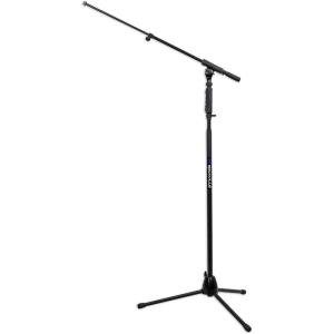 imageRockville RVMIC3 Tripod Microphone Stand with Quick Release Hand Clutch ampamp Boom Black