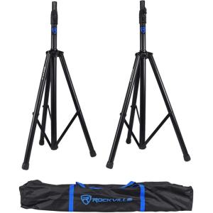 imageRockville RVSS3 Pair Tripod Push Button DJ PA Speaker StandsAir Lowering System