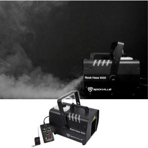 imageRockville Rockhaze 1000 CFM DMX Hazer Machine Water Based 2 Remotes Fluid Seal Quiet Fan Fast Setup Perfect for Large Venues DJ Live Shows