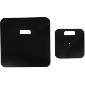 imageRockville White Totem Plates for RTP32BRTP82B Top and Bottom Steel Plates Easy Install 196quot Base 118quot Top for DJs and Event LightingBlack