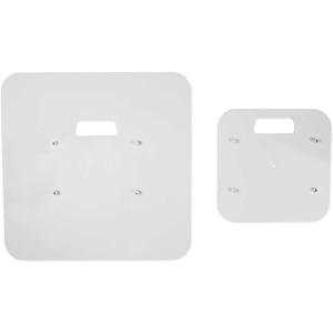 imageRockville White Totem Plates for RTP32BRTP82B Top and Bottom Steel Plates Easy Install 196quot Base 118quot Top for DJs and Event LightingWhite