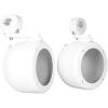 imageRockville 2 MAC40S 4quot Chrome Swivel Aluminum Tower Handlebar Speaker Pods ATVUTVWhite