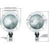 imageRockville 2 MAC40S 4quot Chrome Swivel Aluminum Tower Handlebar Speaker Pods ATVUTVWhite