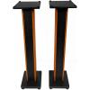 imageRockville 2 RockShelf 54B Black 525quot Home Bookshelf Speakers36quot Wood Stands