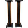 imageRockville 2 RockShelf 54B Black 525quot Home Bookshelf Speakers36quot Wood Stands