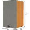 imageRockville 2 RockShelf 54C Wood 525quot Home Bookshelf Speakers36quot Wood Stands