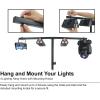imageRockville ACCB Collapsible TBar Lighting Bar for 35MM Pole Stand Travel Bag Included 4 Light Mounts Portable Perfect for DJsEventsLightsACCB