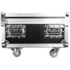 imageRockville BATTERY PAR 50 CASE Charging Road Case for 10 BATTERY PAR 50 Lights Stackable Foam Padding BuiltIn Wheels Open Case Charging for DJs and Events