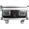 imageRockville BATTERY PAR 50 CASE Charging Road Case for 10 BATTERY PAR 50 Lights Stackable Foam Padding BuiltIn Wheels Open Case Charging for DJs and Events