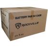 imageRockville BATTERY PAR 50 CASE Charging Road Case for 10 BATTERY PAR 50 Lights Stackable Foam Padding BuiltIn Wheels Open Case Charging for DJs and Events