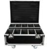 imageRockville BATTERY PAR 50 CASE Charging Road Case for 10 BATTERY PAR 50 Lights Stackable Foam Padding BuiltIn Wheels Open Case Charging for DJs and Events