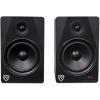 imageRockville HTS8B Pair 8quot 1000W Powered Home Theater Speakers with FM USB SD and Bluetooth in BlackBlack